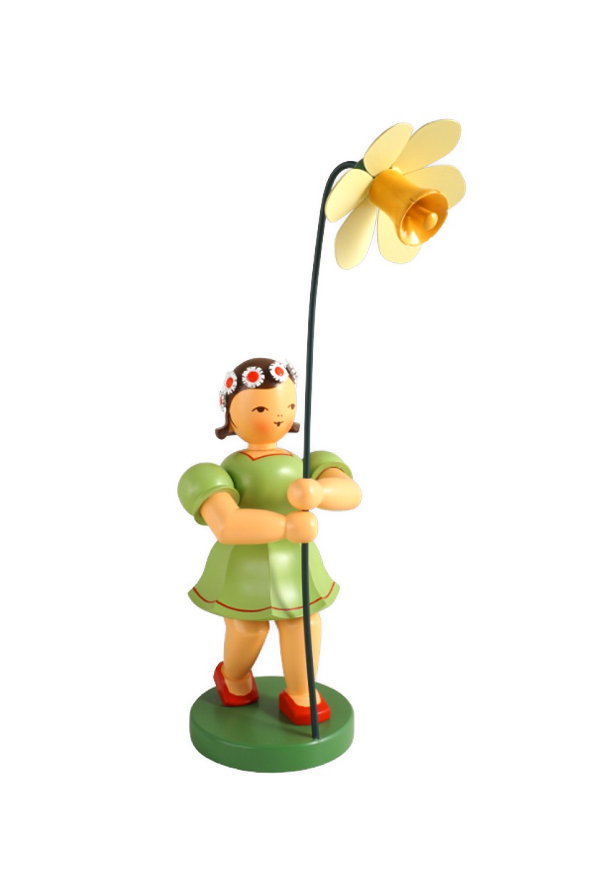 Blumenkind mittelgroß - farbig Narzisse 20 cm - BKFM 013