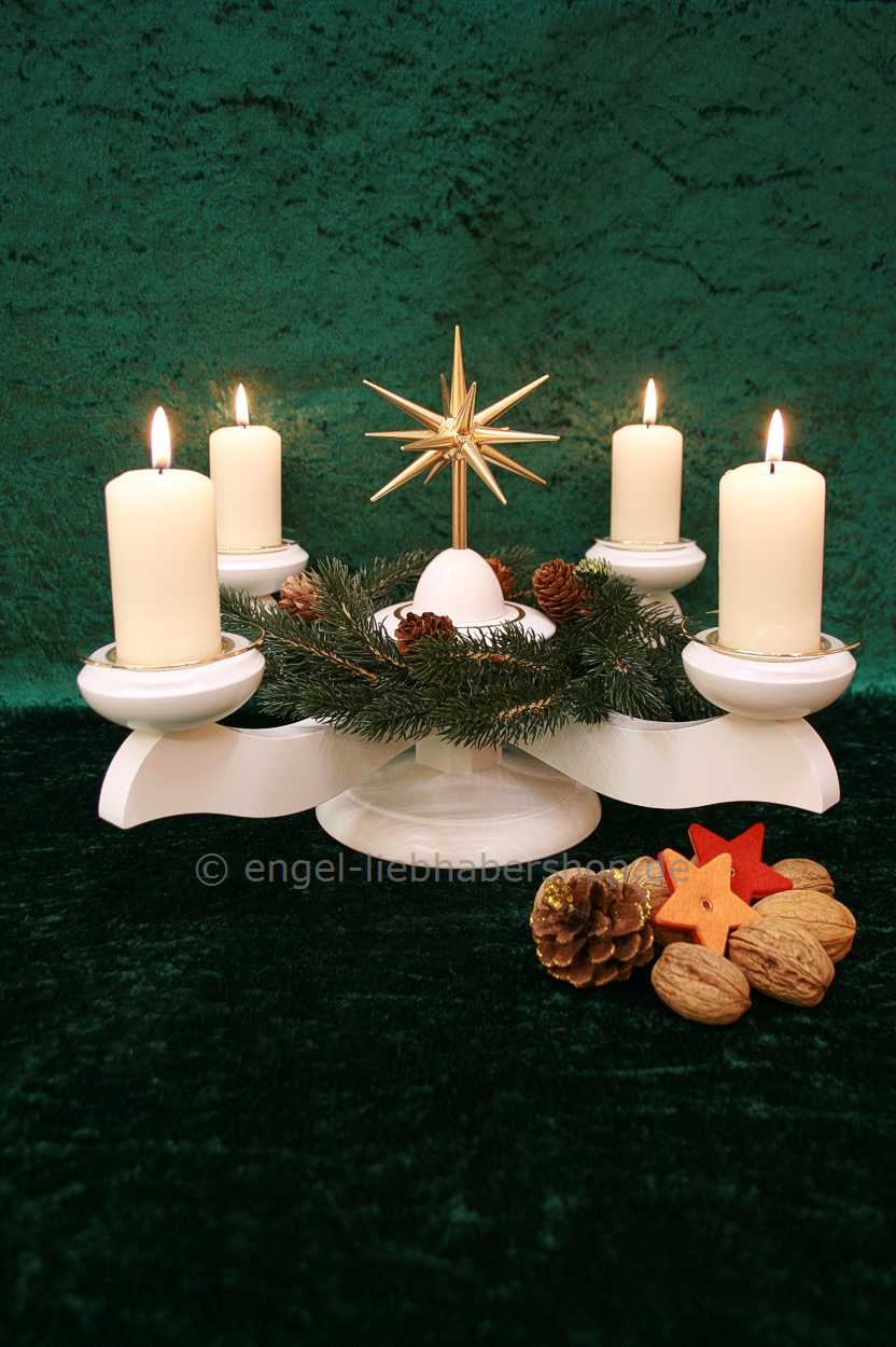 Adventsleuchter weiß