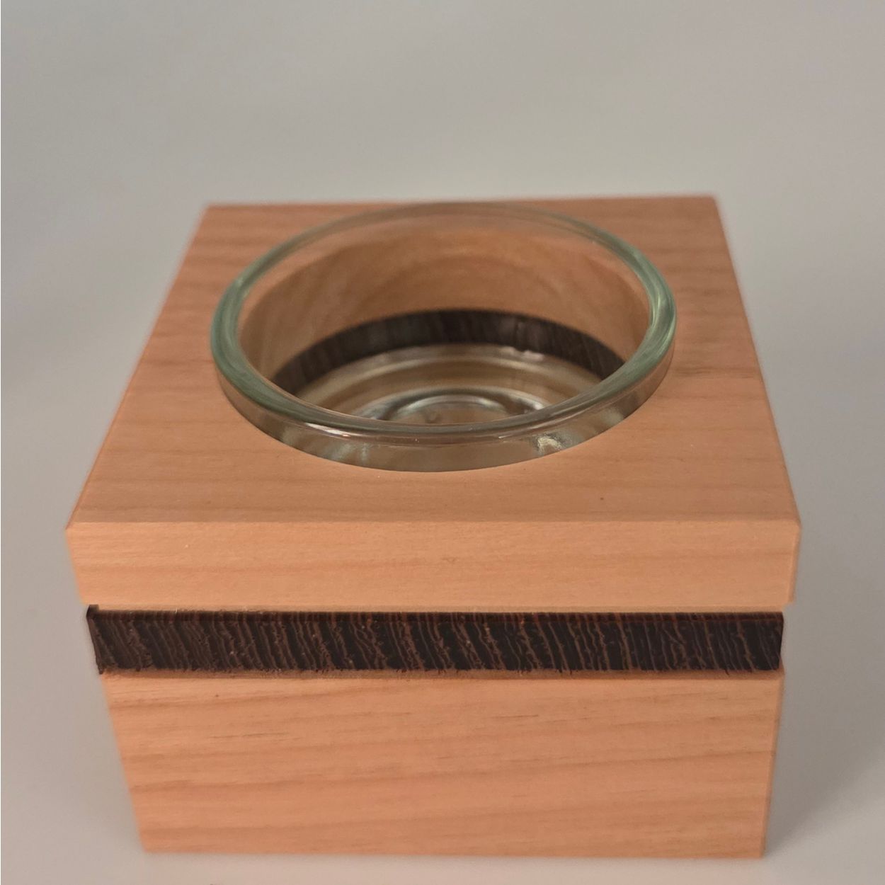 Teelichtleuchter - Kirsche mit Wenge