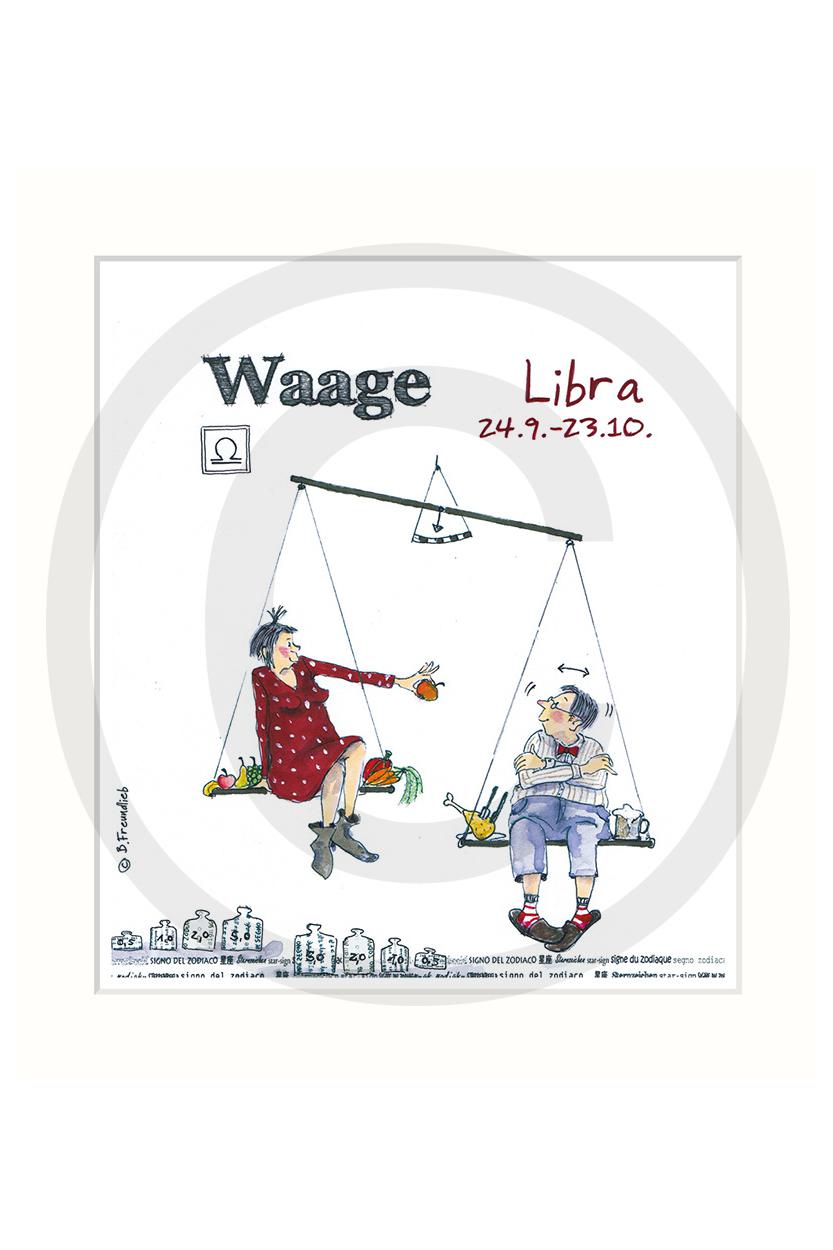 Sternzeichen Passepartout - Waage