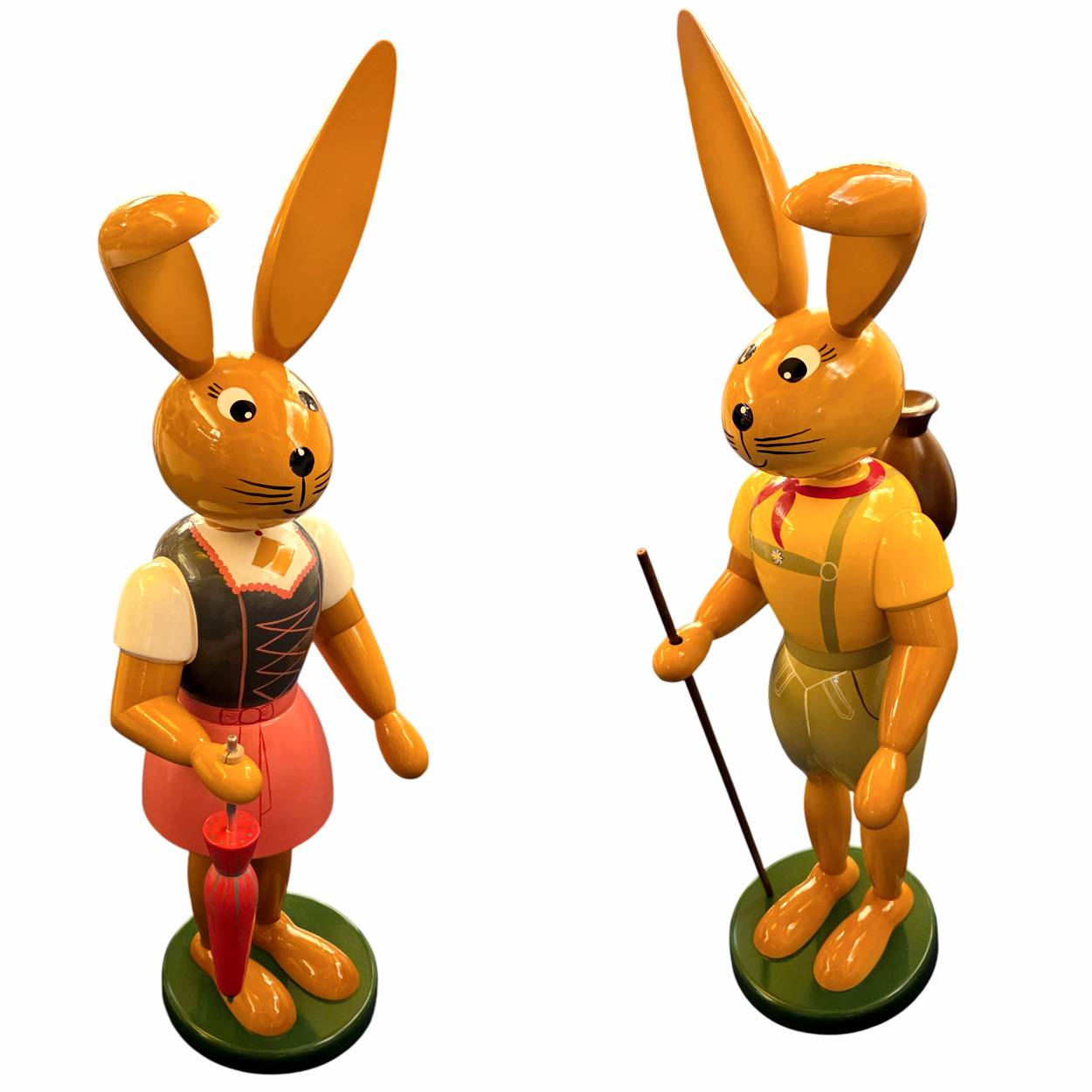 großer Hase mit Knickohr - Hase in Lederhose 57 cm - Fa. Gahlenz