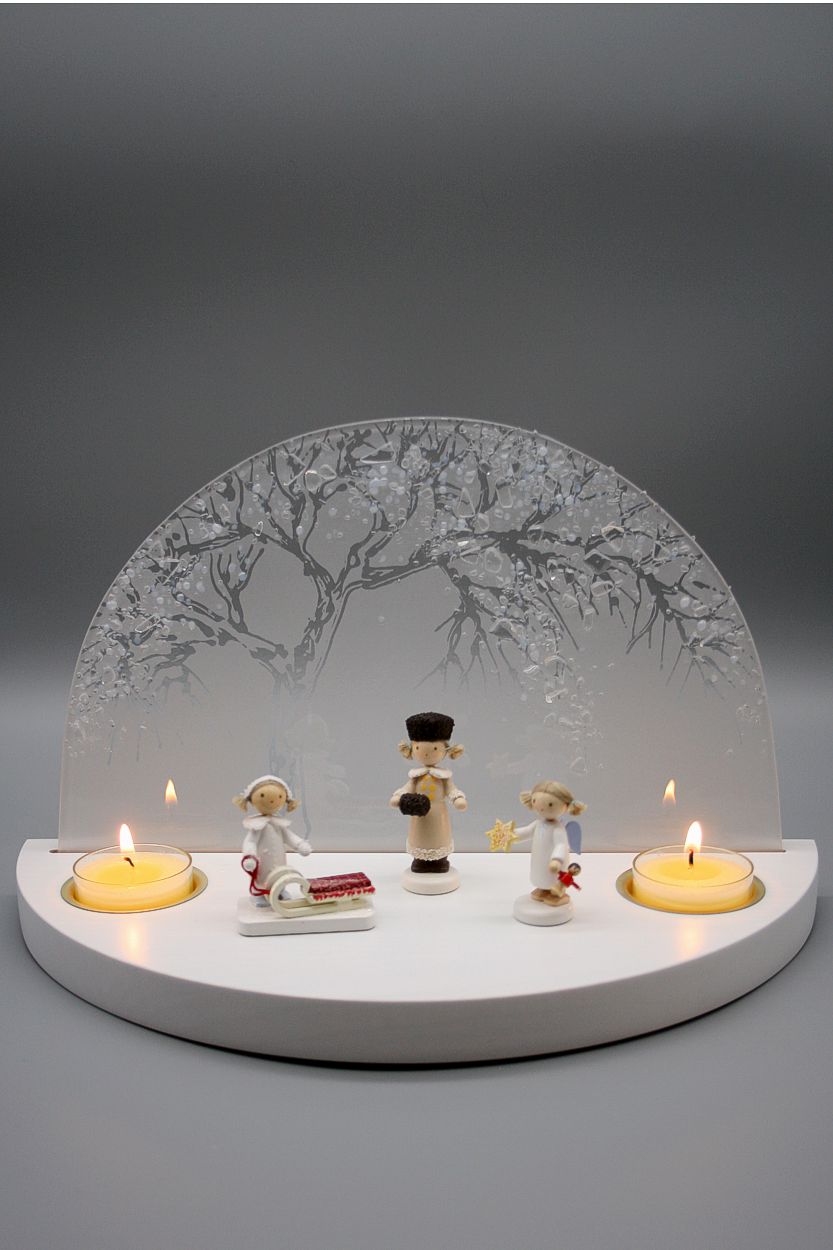 Gläserner Bogen Apfelbaum im Winter