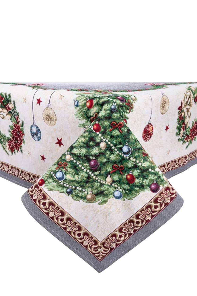 Platzdeckchen ohne Lurex Design: geschmückter Weihnachtsbaum 33x45 cm