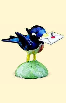Vogel mit Brief von Wendt und Kühn