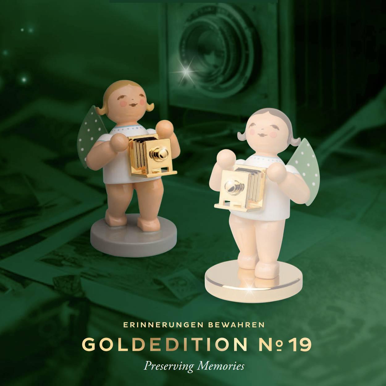 Wendt&Kühn Chronist - Engel mit Kamera vergoldet - Goldedition No 19 - 2026