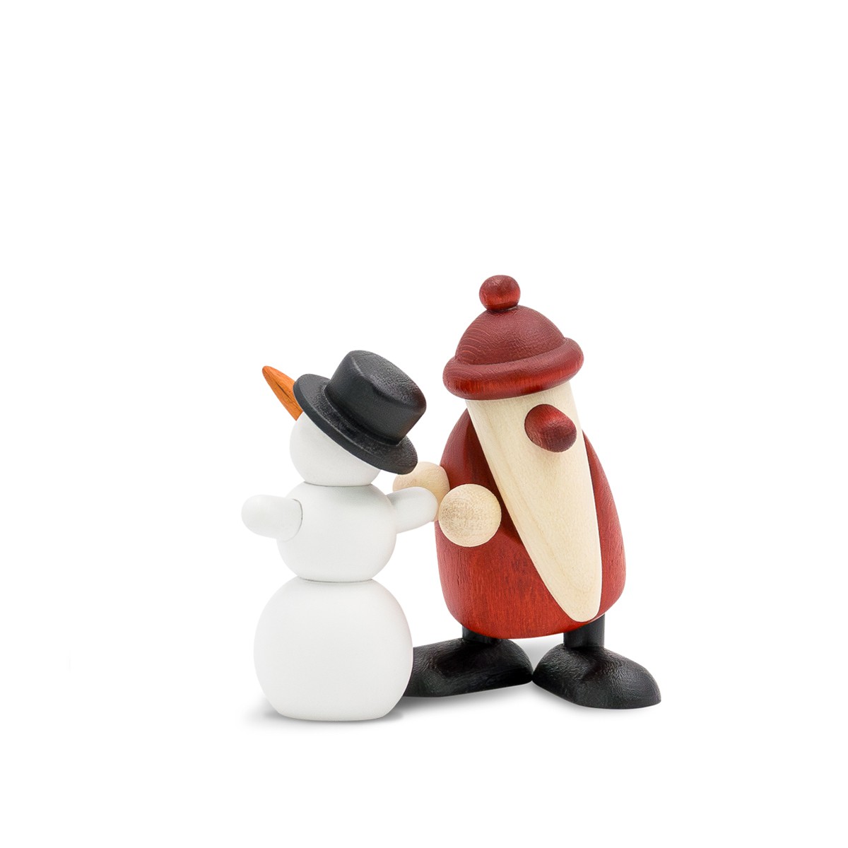 Set 10 - Weihnachtsmann Schneemann - 4 cm