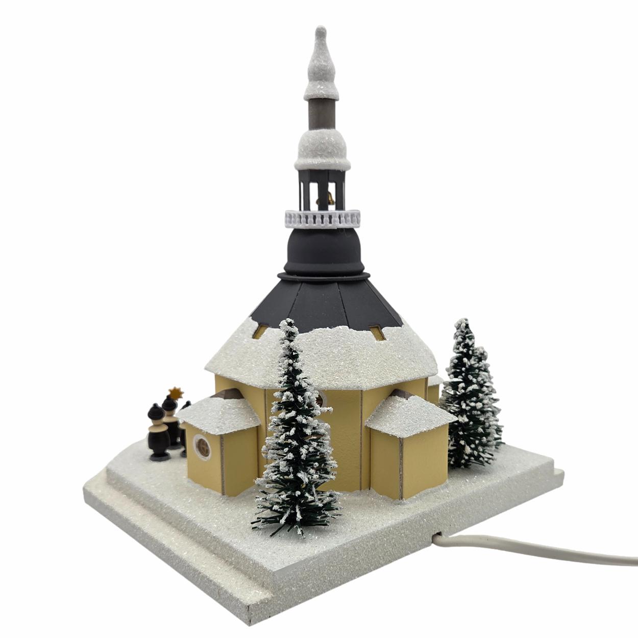 Lichterhaus - Seiffener Kirche mit beleuchtetem Weihnachtsbaum
