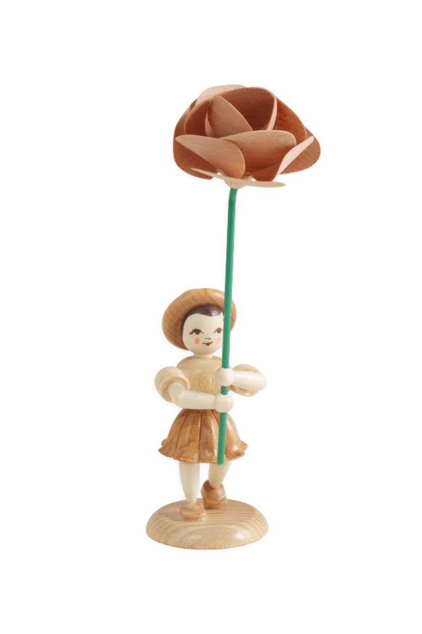 Blumenkind - natur Pfingstrose  Faltenrock - BK 032