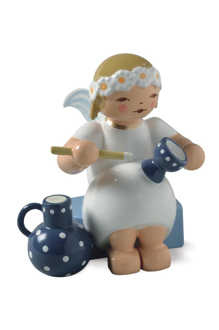 Margeritenengel sitzend mit Becher und Krug - Wendt&Kühn