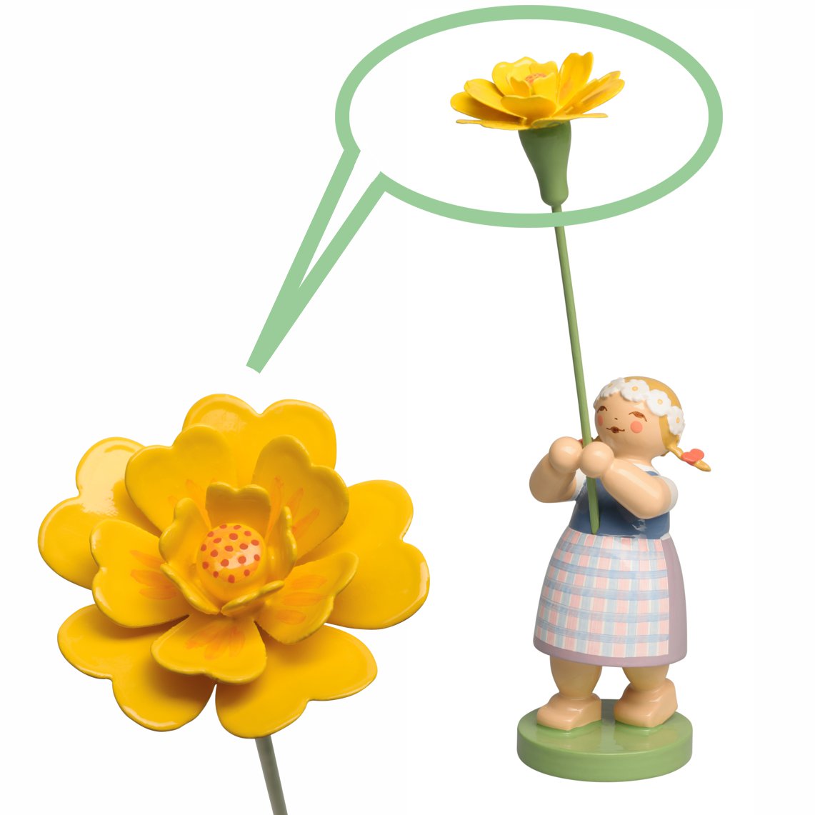 Blumenmädchen mit Studentenblume