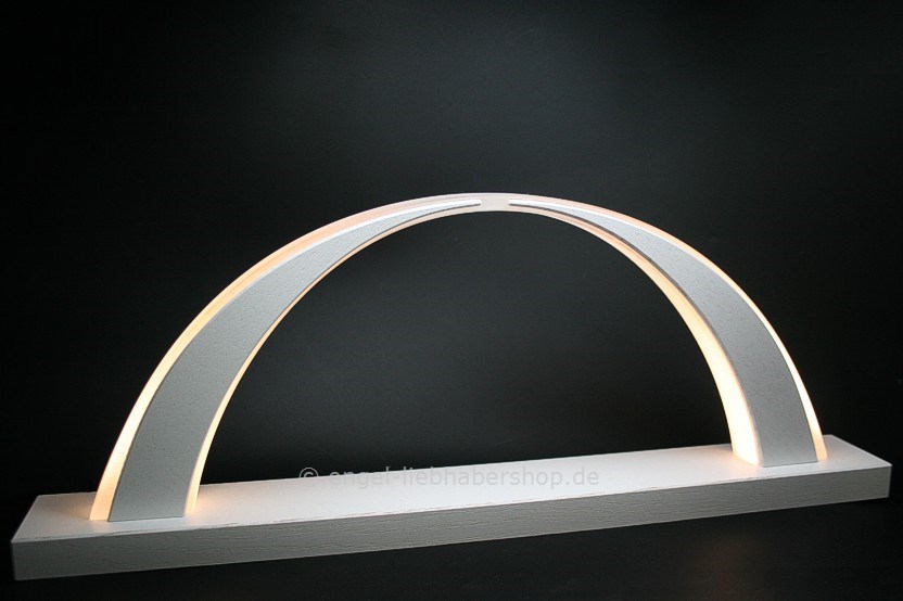 kleiner LED-Schwibbogen weiß - Wichtel