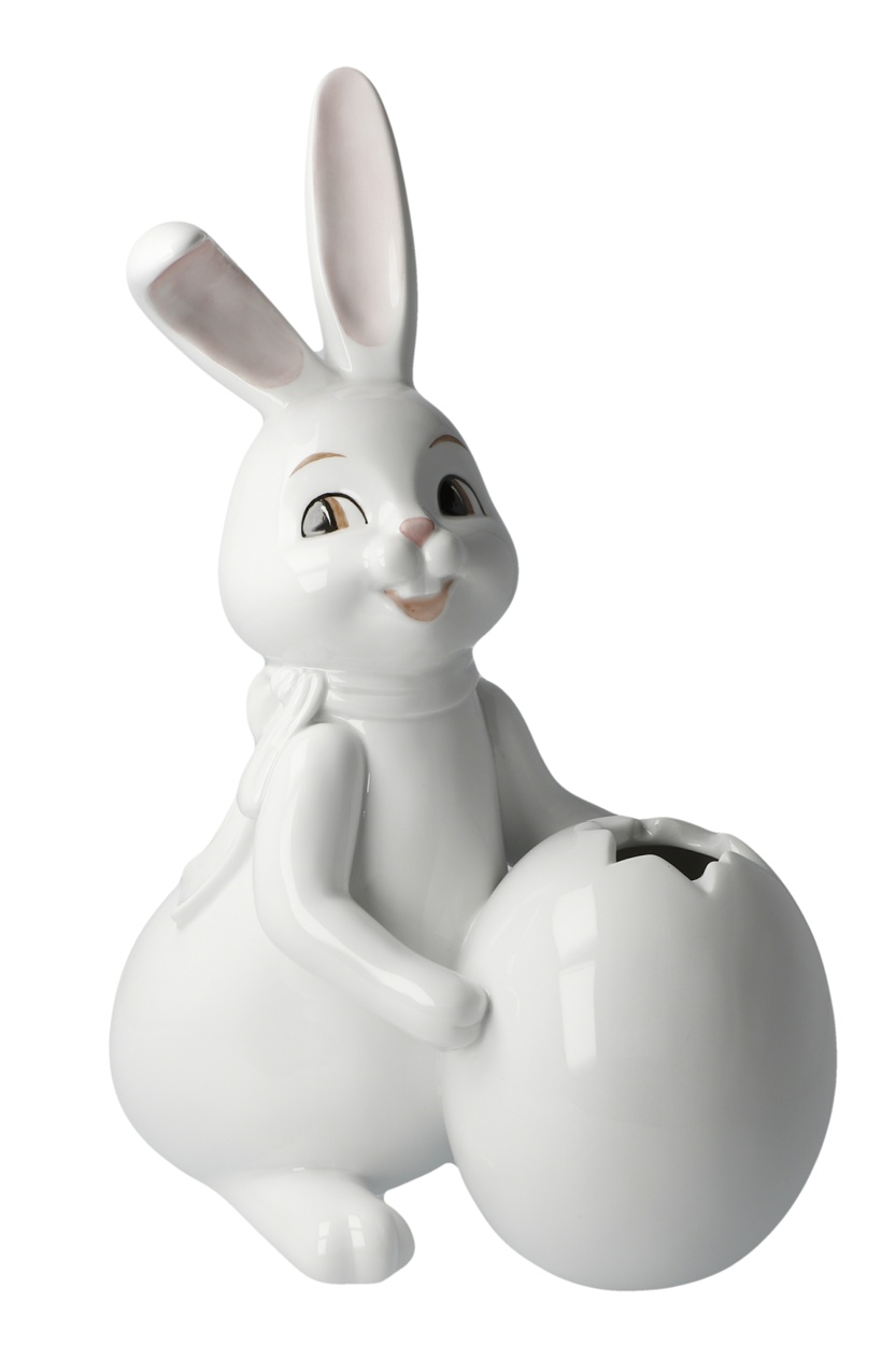 Goebel Hase mit Eivase - Snow White Spring 30 cm