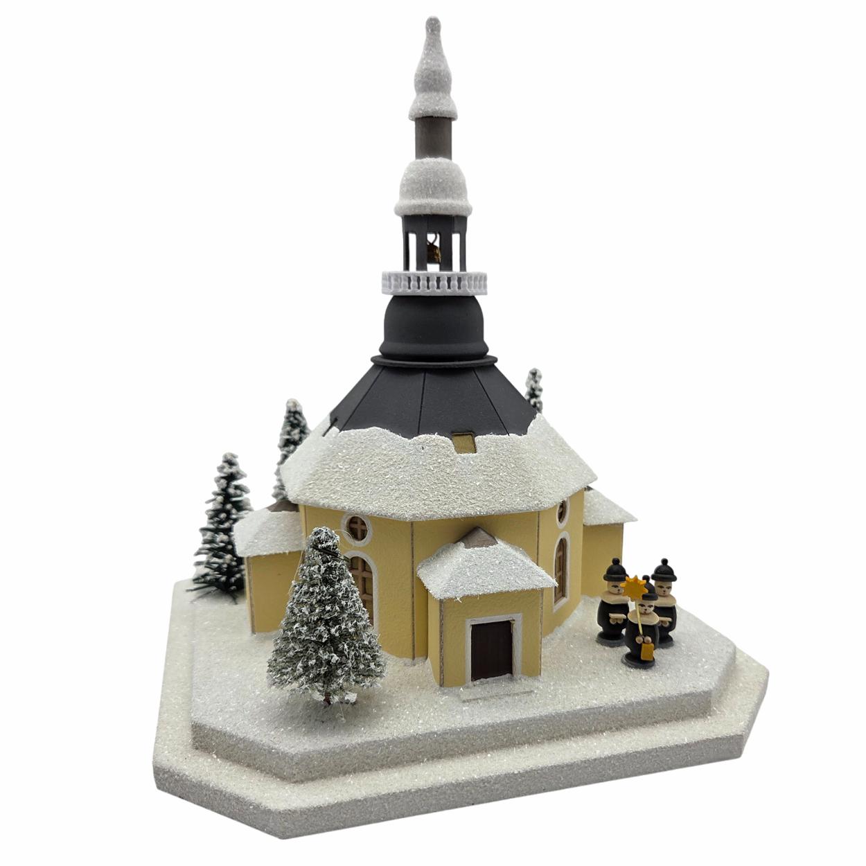Lichterhaus - Seiffener Kirche mit beleuchtetem Weihnachtsbaum