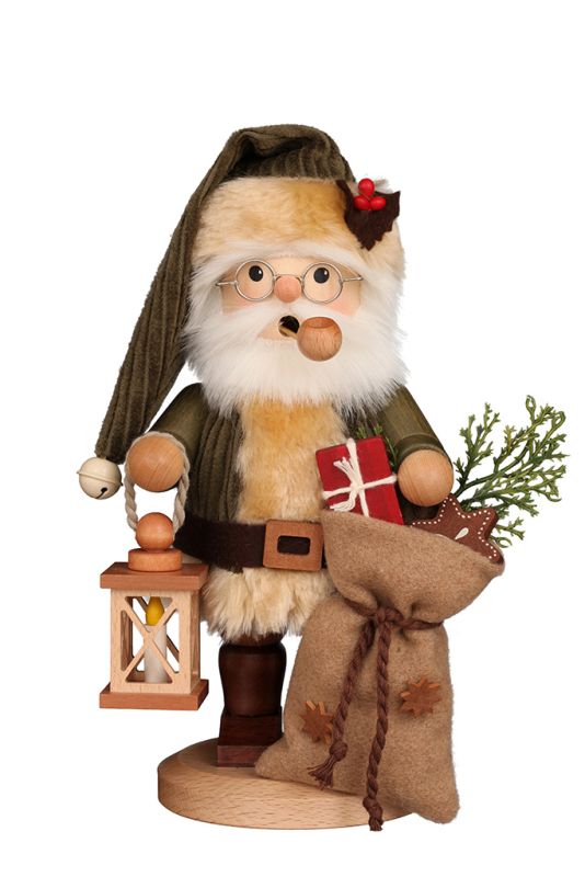 Räuchermann Weihnachtsmann grün