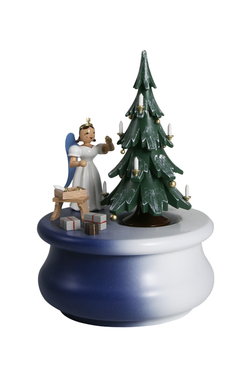 Spieldose Weihnachtstraum - farbig Langrockengel Faltenrockengel - SPFL 022