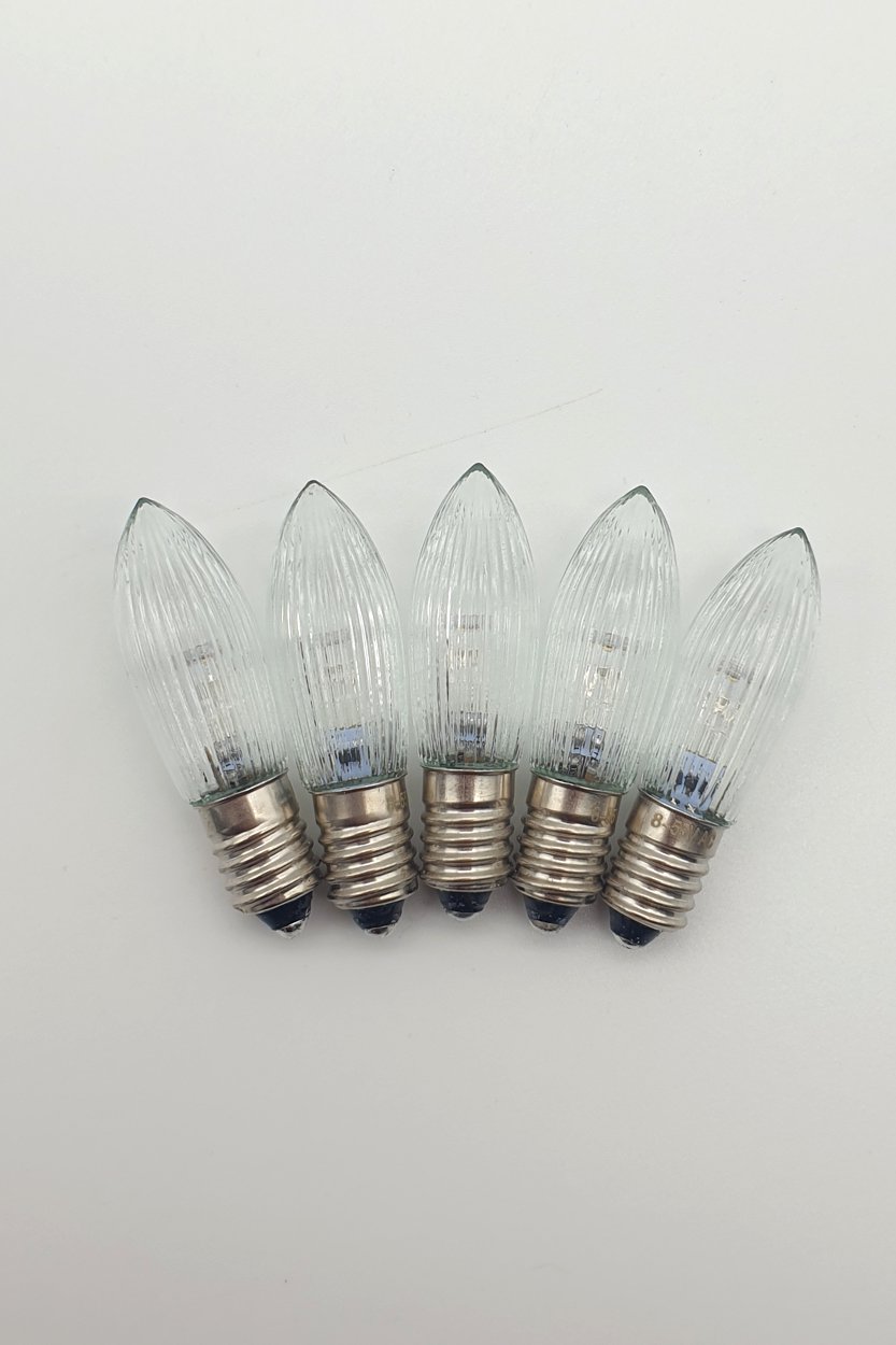 LED-Diodenkerze - Riffelkerze - warmweiß - 12 Volt = 20-21 Brennstellen