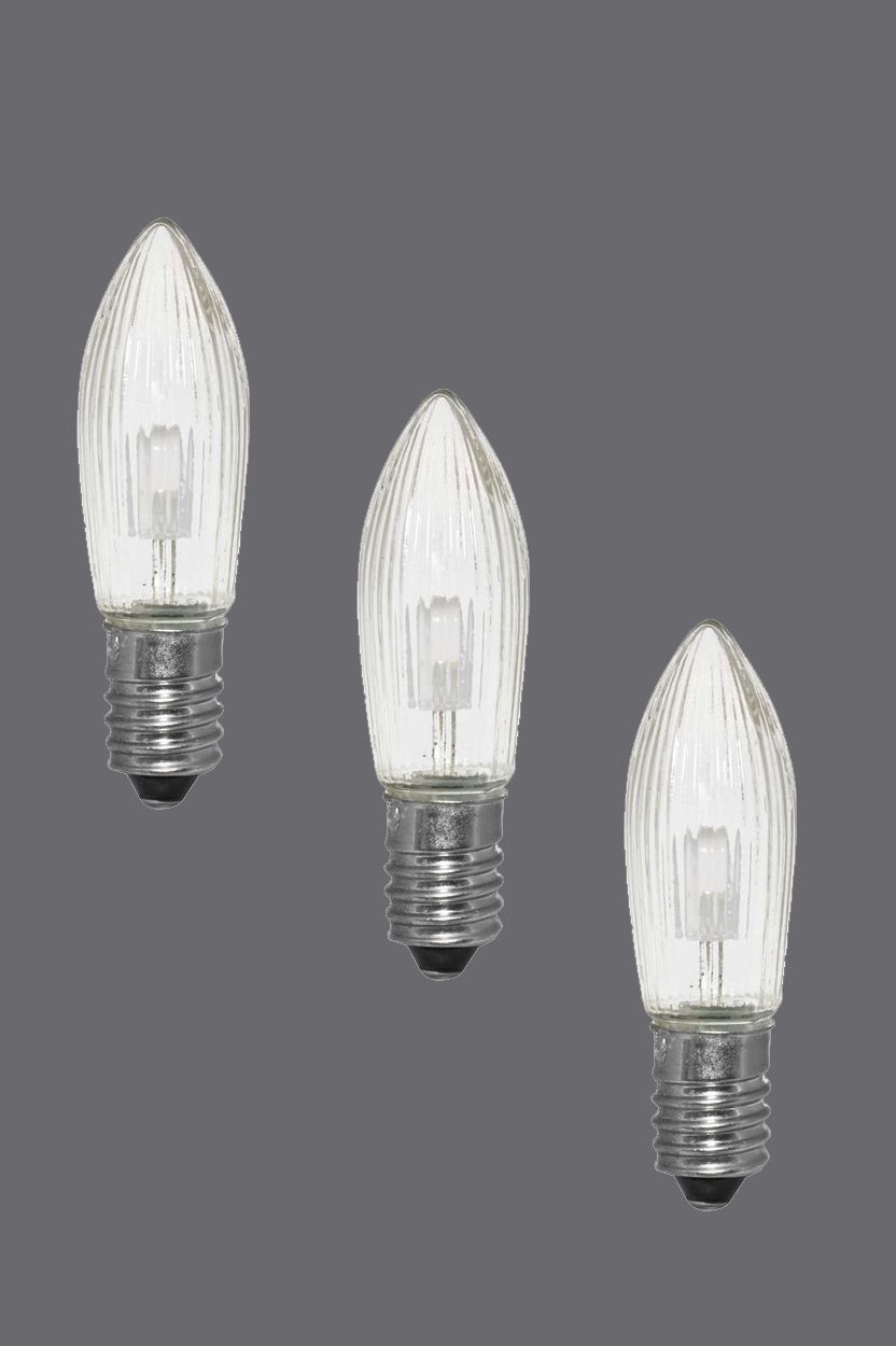 LED-Dioden Riffelkerzen - Ersatzkerzen - KALTWEISS