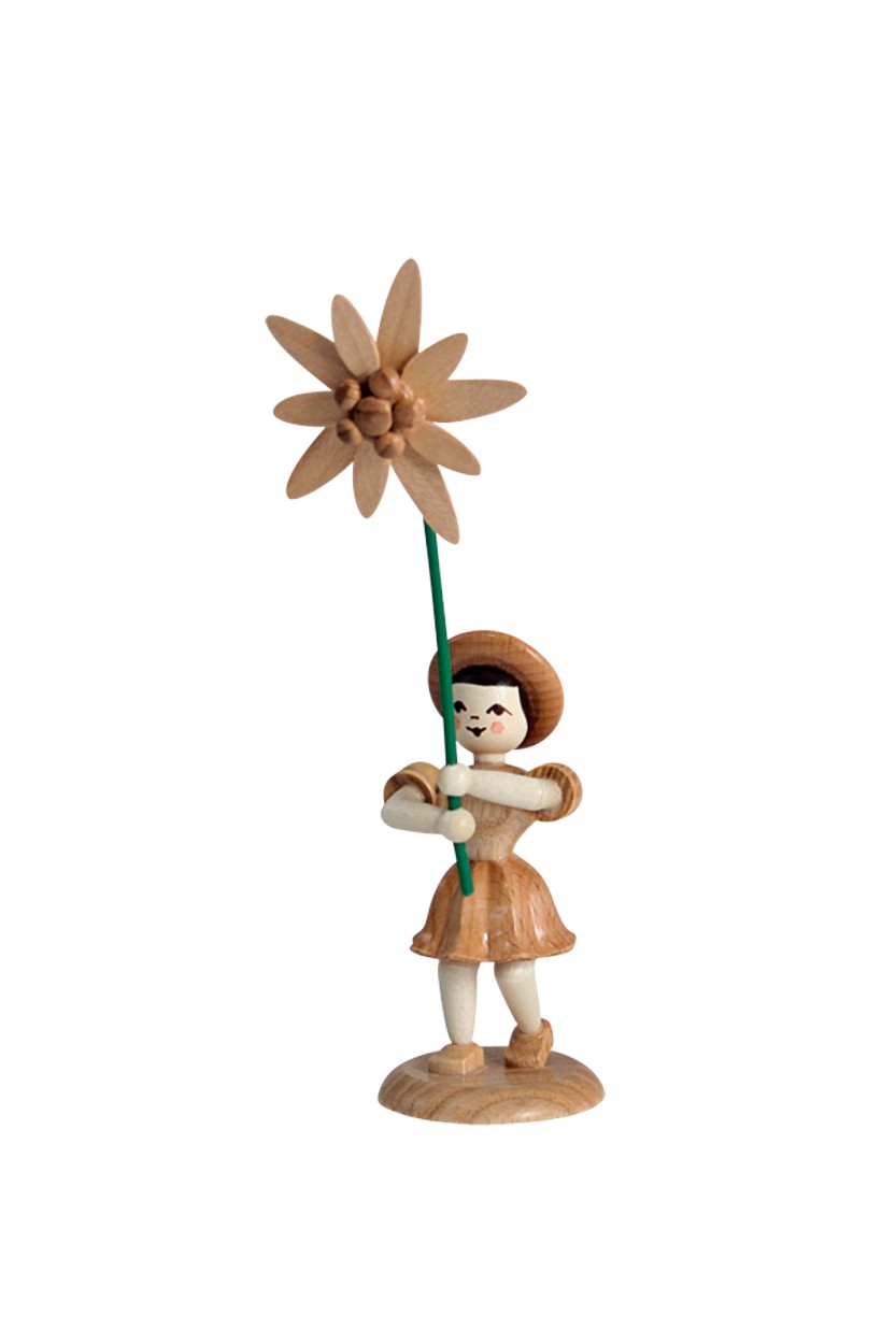 Blumenkind - natur Edelweiss  Faltenrock - BK 021