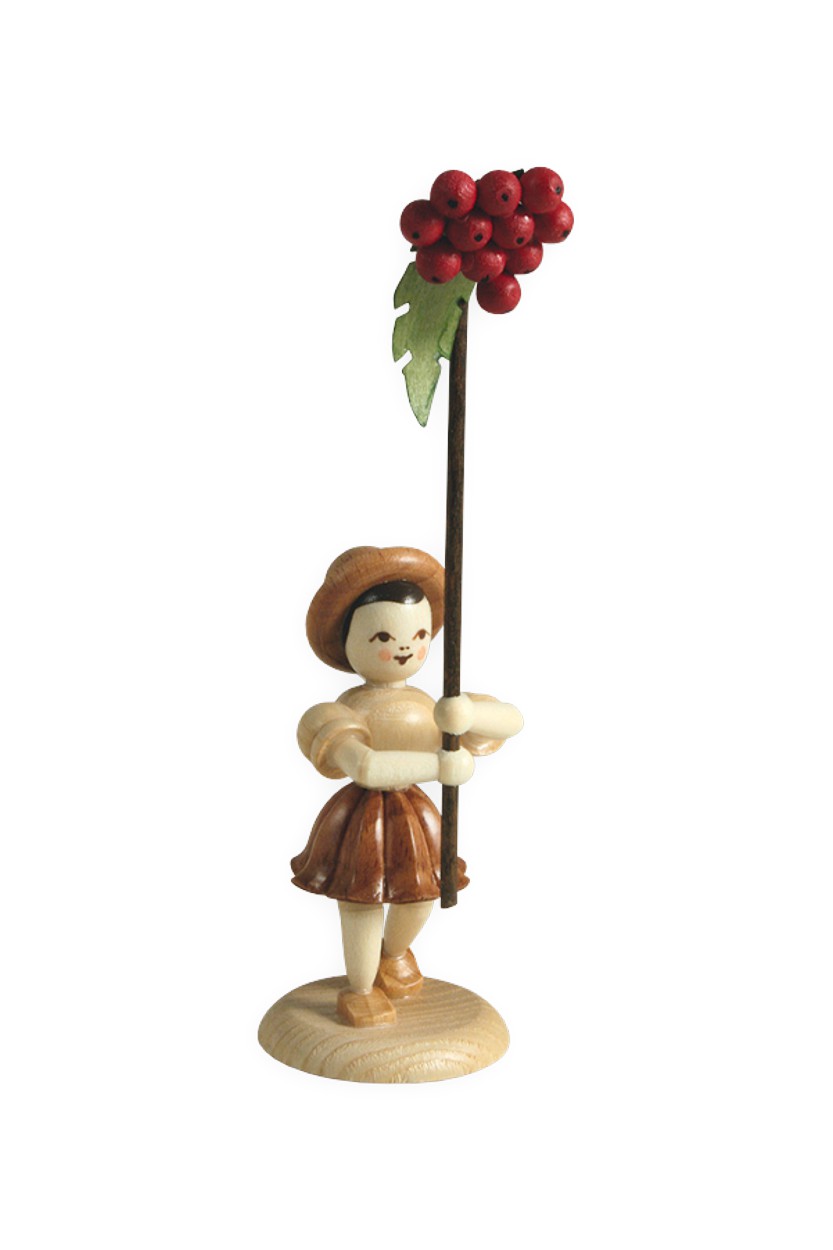 Blumenkind - natur Vogelbeere  Faltenrock - BK 030